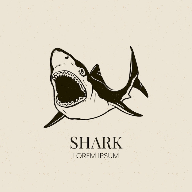 Professional shark logo template