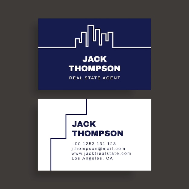 Professional simple real estate business card