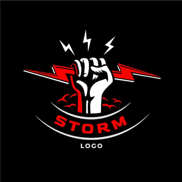 Free Vector professional storm logo template