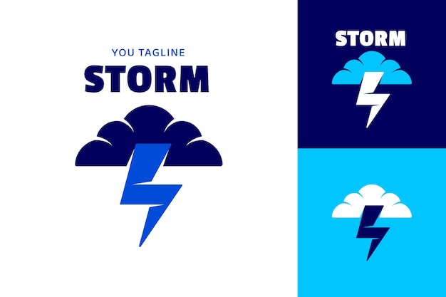 Professional storm logo template