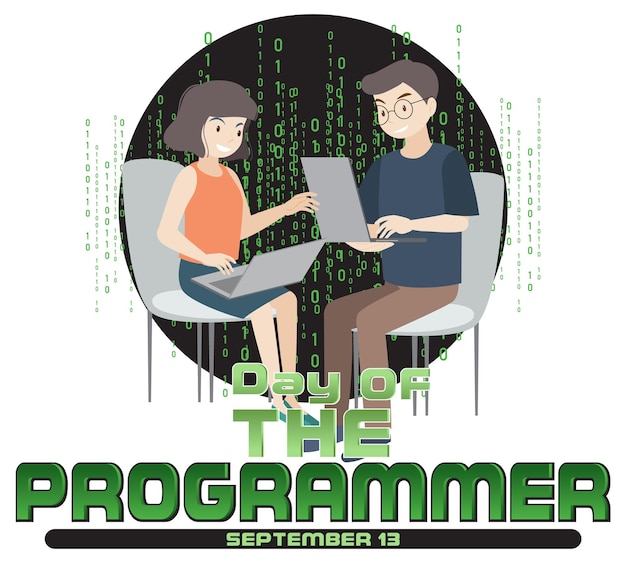 Free Vector programmers' day banner design