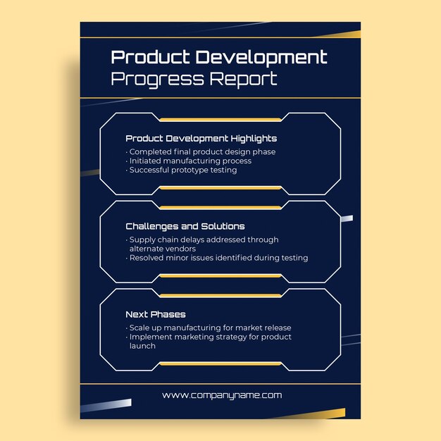 Progress report template design