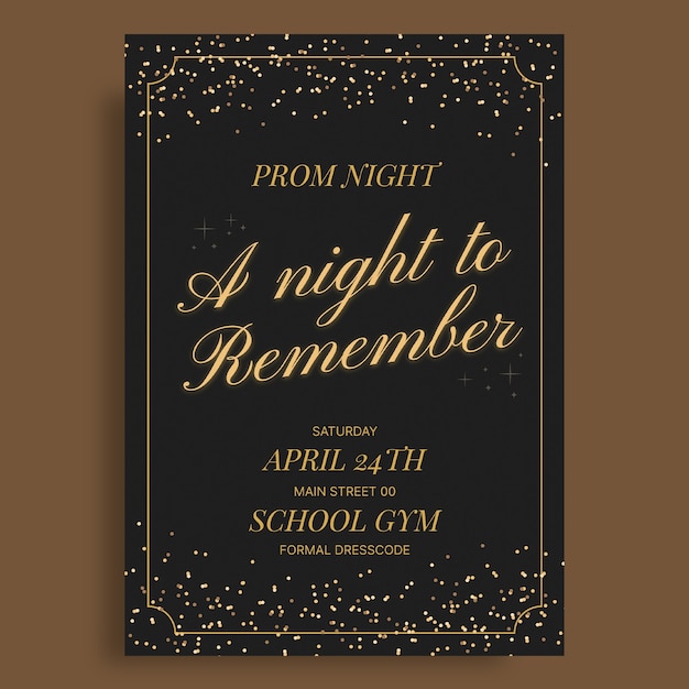 Prom  invitation design template