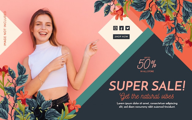 Free vector promotion fashion banner