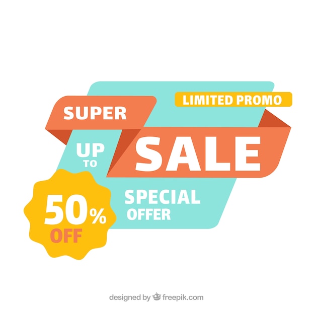 Free Vector promotion pop up template with flat design