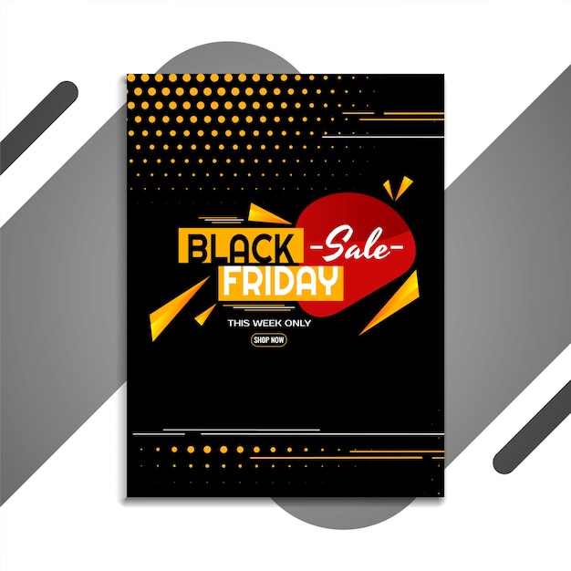 Free vector promotional black friday sale flyer design template