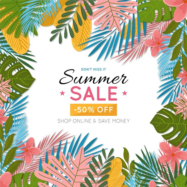 Promotional summer sale concept