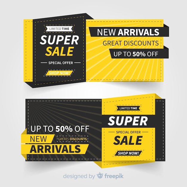 Promotional super sale banner concept