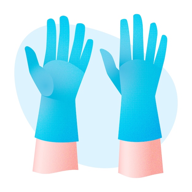 Free Vector protective gloves concept