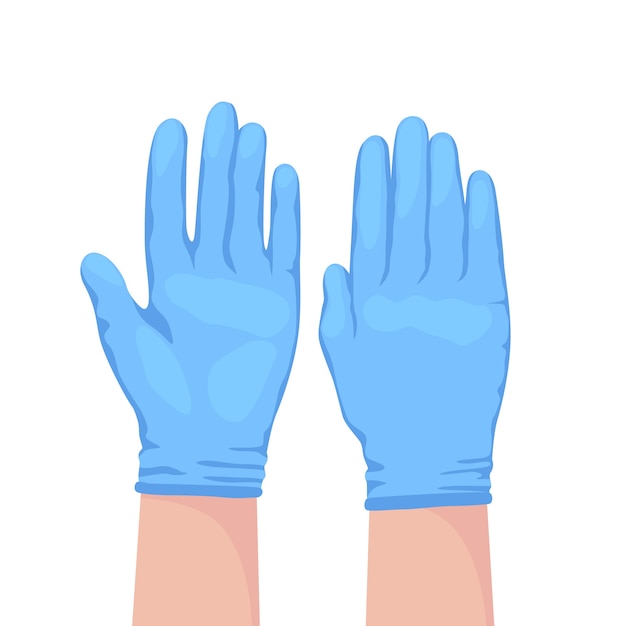 Free Vector protective gloves for coronavirus concept