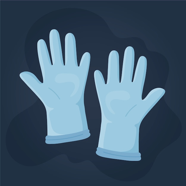 Free vector protective gloves illustration