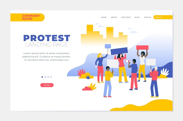 Protest strike - landing page