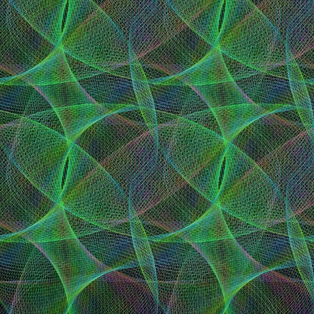 Free vector psychedelic background with green shapes