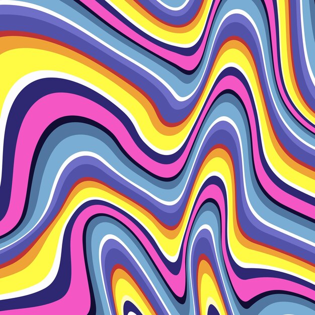 Psychedelic groovy background