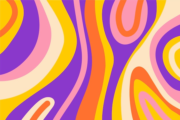 Psychedelic groovy background