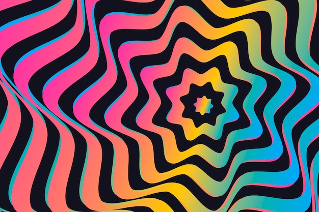 Free vector psychedelic optical illusion background concept