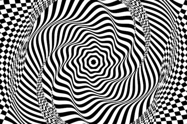 Psychedelic optical illusion background