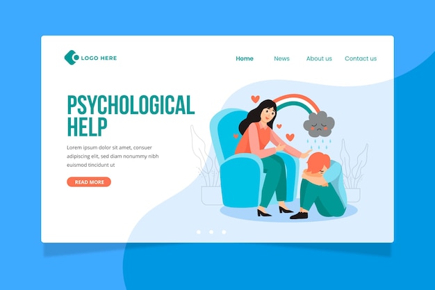 Psychological help landing page