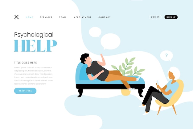 Psychological help landing page