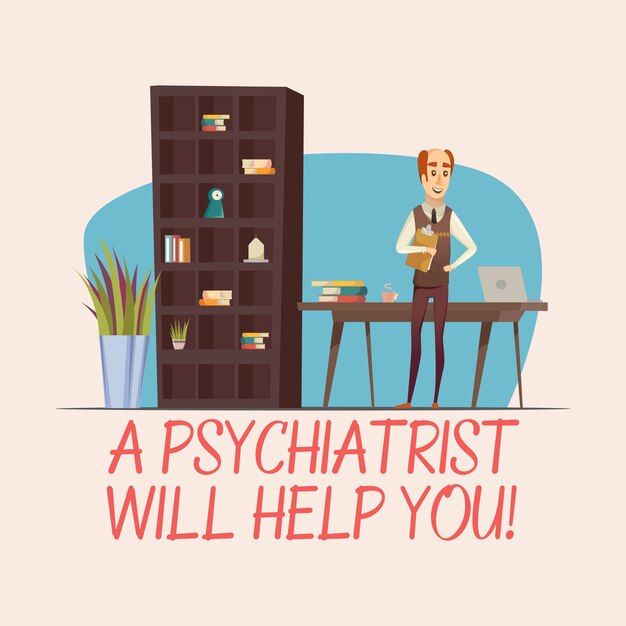 Free Vector psychologist flat illustration