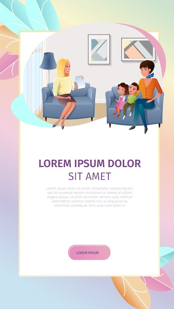 Psychologist Online Consultation Vector Web Banner