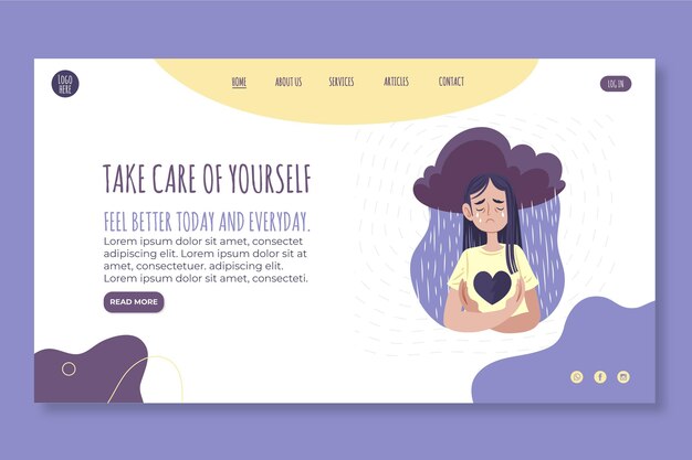 Psychology concept landing page