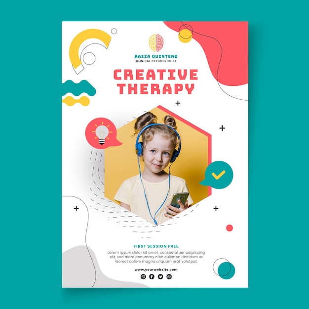 Psychology poster template