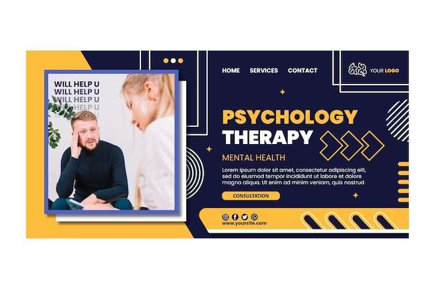 Psychology therapy landing page