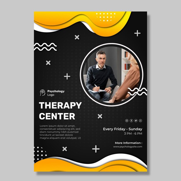 Psychology vertical poster template