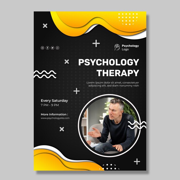 Psychology vertical poster template