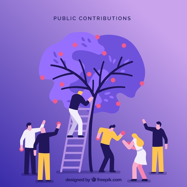 Free Vector public contributions concept background 