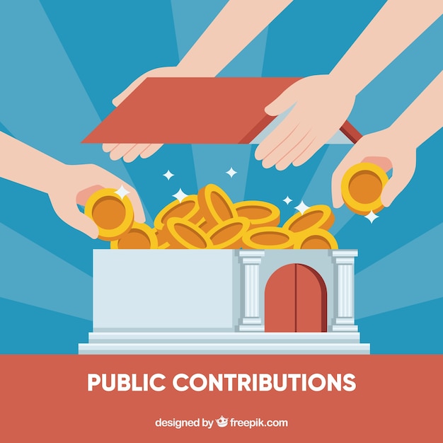 Free Vector public contributions concept background