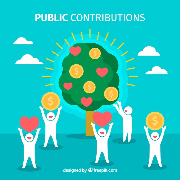 Free Vector public contributions concept