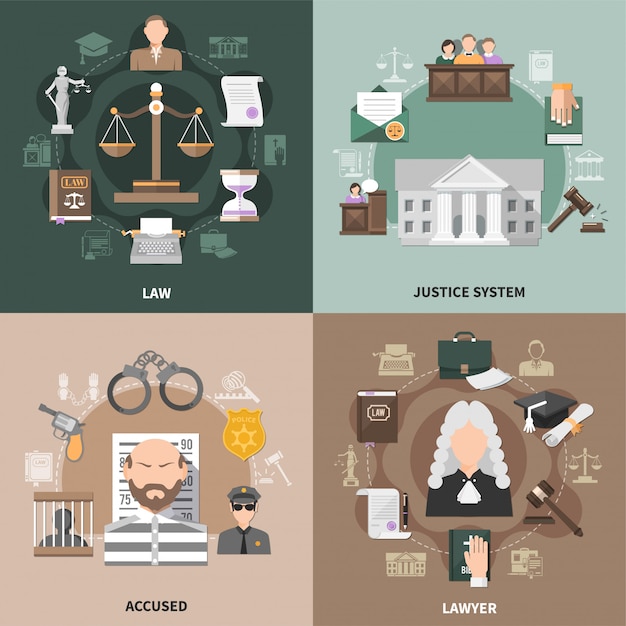 Free Vector public justice design concept