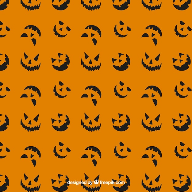 Pumpkin face pattern