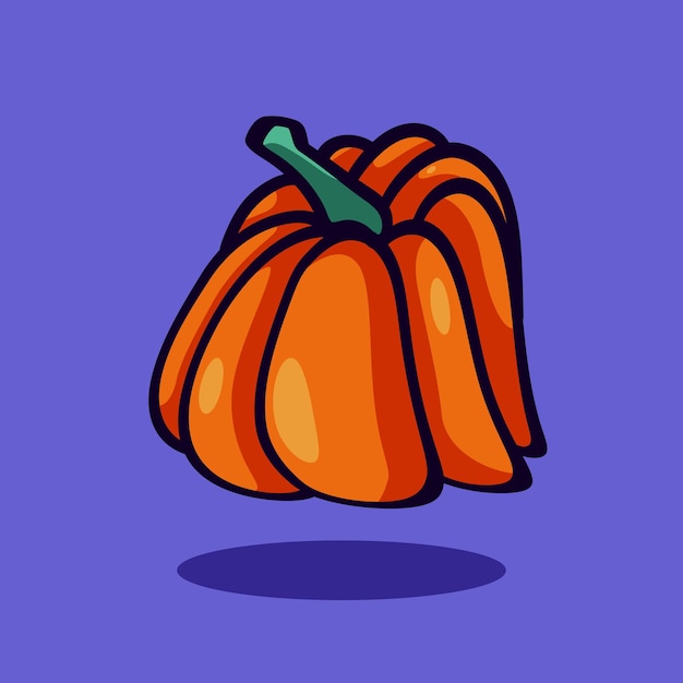 Free Vector pumpkin icon doodle halloween illustration