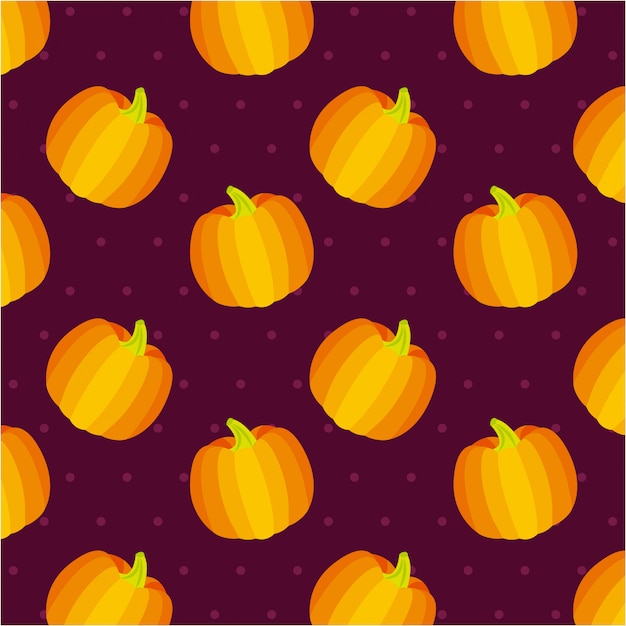 Pumpkins seamless pattern