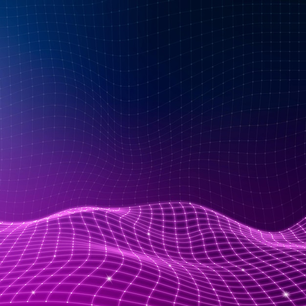 Free Vector purple 3d abstract wave pattern background vector