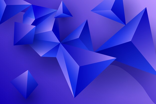 Purple 3d triangles wallpaper