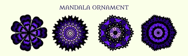 Purple arabic mandala vector illustration