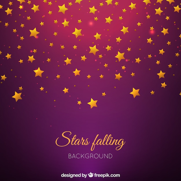 Purple background with golden stars