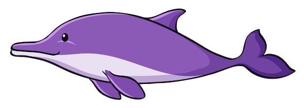 Free Vector purple dolphin on white background