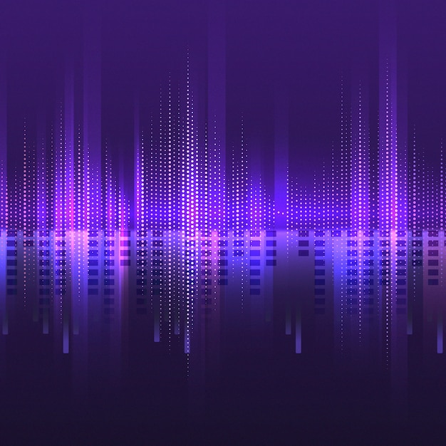 Purple equalizer pattern background vector