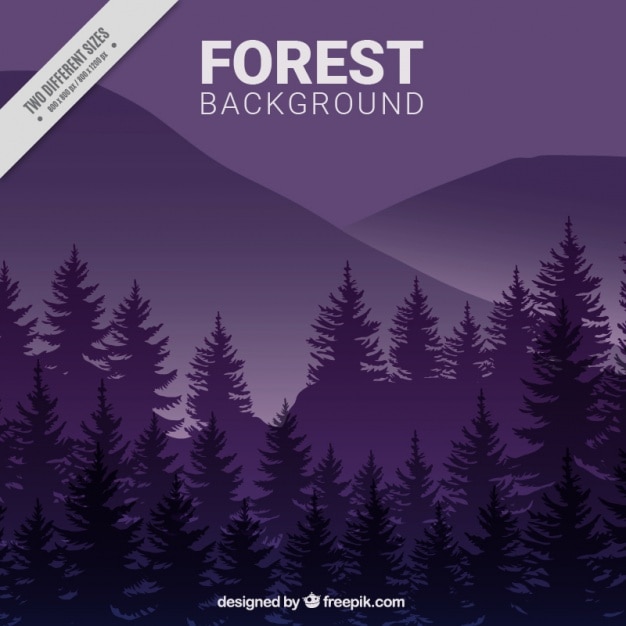 Free vector a purple forest background