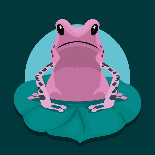 Free Vector purple frog amphibian