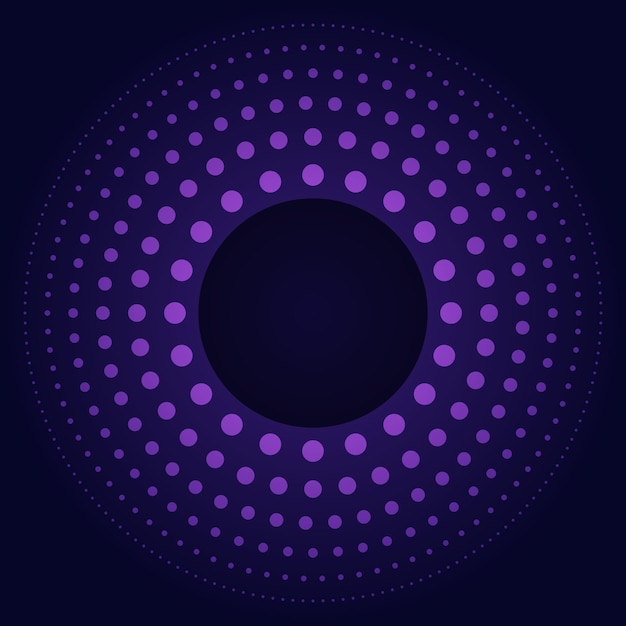 Purple Halftone Circle Gradient