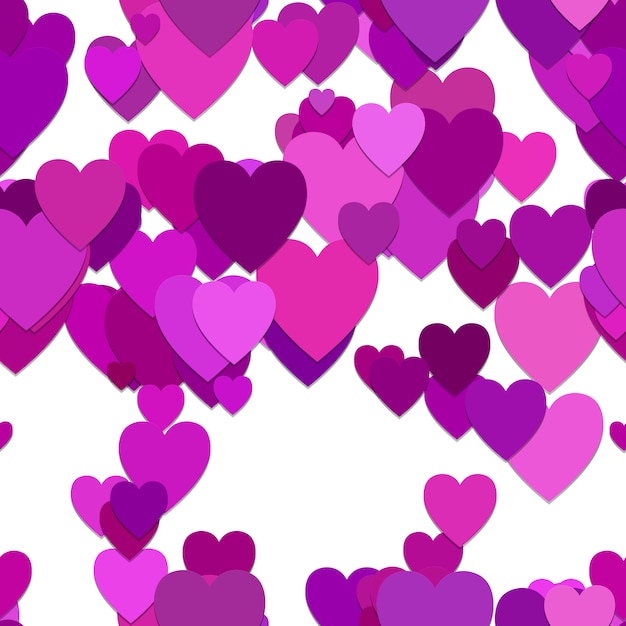 Free Vector purple hearts pattern background