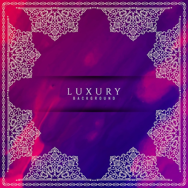 Free Vector purple luxury mandala background