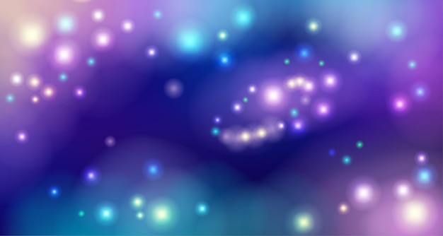 Purple nebula background with stars.