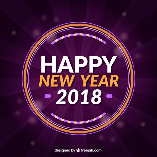 Purple new year background in flat design